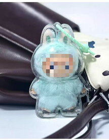 おもちゃ保護ケース LABUBU mini イニシャル ラブブ 第4世代 クリア 透明ケース カバー 収納バッグ 防塵 汚れ防止 傷つけ防止 収納ケース イニシャル 透明ボックスカバー