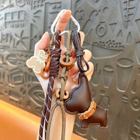 ドッグチャーム キーホルダー バッグチャーム 犬 レザー風 カラビナ付き おしゃれ レディース メンズ 韓国 雑貨 プレゼント