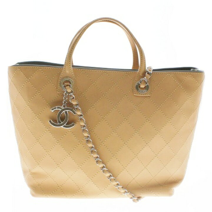 楽天市場】【中古】【CHANEL】シャネル 2wayハンドバッグ ベージュ 