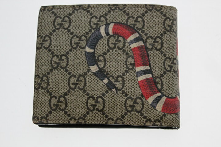 楽天市場】GUCCI グッチ キングスネーク 二つ折り財布 451266 2778 GG  