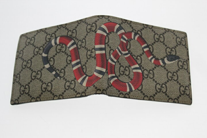 楽天市場】GUCCI グッチ キングスネーク 二つ折り財布 451266 2778 GG  