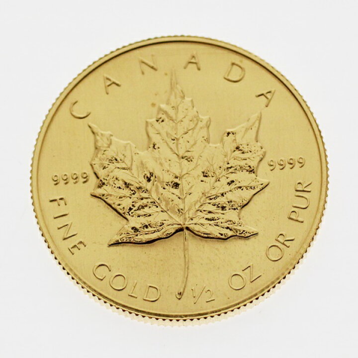 楽天市場】【中古】メイプルリーフ金貨 1987 1/2oz 1/2オンス コイン 