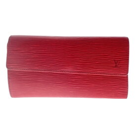 【中古】LOUIS VUITTON ルイ ヴィトン ポシェット ポルトモネ クレディ エピ カスティリアンレッド M63577 ※ポッケットにベタ有 長財布 USED‐B m26-1200176925800029