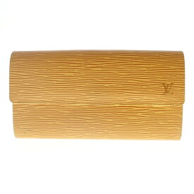 【中古】LOUIS VUITTON ルイ ヴィトン ポシェット ポルトモネ クレディ エピ イエロー M63579 ※ポッケットにベタ有 長財布 USED‐B m26-1200182925800243