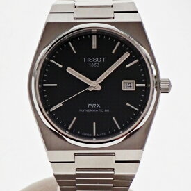 【中古】TISSOT ティソ PRX パワーマティック80 T137.407.11.091.00 自動巻き グリーン文字盤 デイト メンズ 腕時計 USED-A m26-1200296925801308