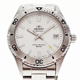 【中古】ORIENT オリエント Mako RN-AC0Q03S F672-UAY0 自動巻き デイト 白文字盤 メンズ 腕時計 USED-AB m26-1200296925801176