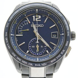 【中古】SEIKO　セイコー　ブライツ　8B92-0AB0 青文字盤 ソーラー電波 USED-A メンズ 腕時計 m22-1200296925800449
