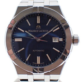 【中古】MAURICE　LACROIX　モーリスラクロア　アイコン　AI6008-SS002-430-1　自動巻き　USED-B　腕時計　メンズ　　ブルー文字盤　　m23-1200296925800926