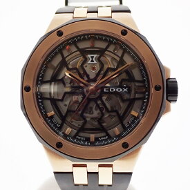 【中古】EDOX　エドックス　デルフィン　メカノ　オートマティック　自動巻き　85303-357RN-NRN　シルバー文字盤 USED-A メンズ 腕時計 m23-1200296925801022