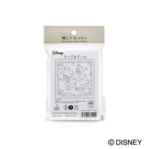 オリムパス 刺し子 花ふきん 布パック Disney ディズニー チップ&デール 白(糸別売り)