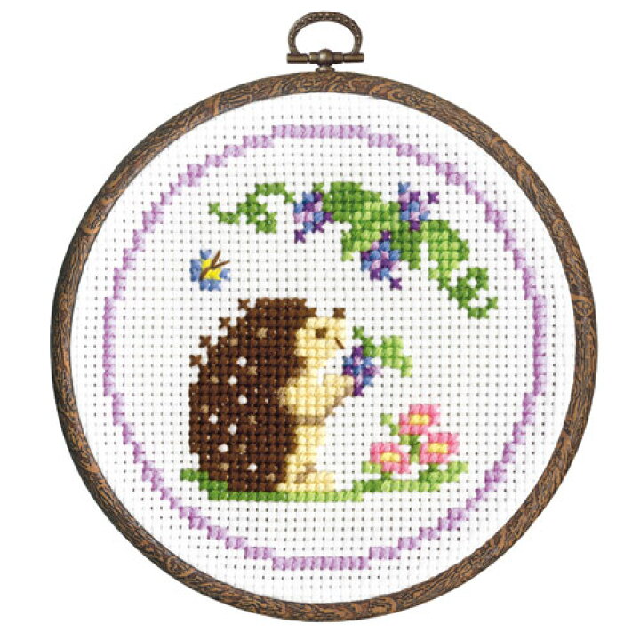 楽天市場 オリムパス 刺しゅうキット かんたんクロス ステッチ ハリネズミとブドウ フープ付き けいとのコーダ