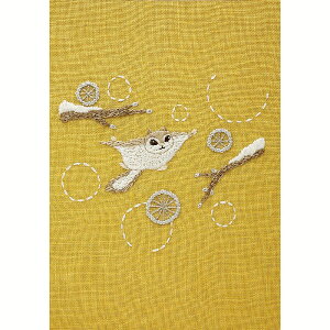 DMC 刺繍キット 森で暮らす動物たちの12か月 February 2月 冬の空を舞うエゾモモンガさん