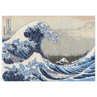 DMC　刺しゅう　THE BRITISH MUSEUM×DMC CROSS STITCH KITS　葛飾北斎「神奈川沖浪裏」　クロスステッチ…
