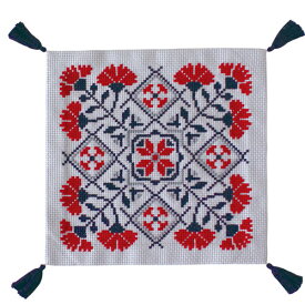 オリムパス　刺しゅうキット　Folklore Patterns（フォークロア パターンズ）　Garnet Tile（ガーネットタイル）