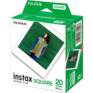 フジフィルム FUJIFILM スクエアフォーマット インスタントフィルム チェキフイルム instax SQUARE 2パッ…