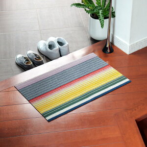 �`���E�B�b�` ���փ}�b�g Pop Stripe Shag Door Mat Multi 46.0×71.0cm