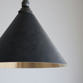 FUTAGAMI ペンダントランプ 円錐 削りだし 黒ムラ コード70cm LED球