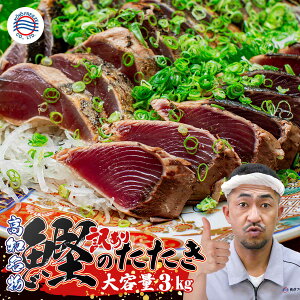 送料無料 国産【訳あり かつおのたたき 3kg】タタキのタレ塩付 レシピ付 大容量 業務用 仕入れ 不揃い 高知県 かつおたたき カツオ たたき 土佐 冷凍 ビール 日本酒 焼酎 宴会 おつまみ おか