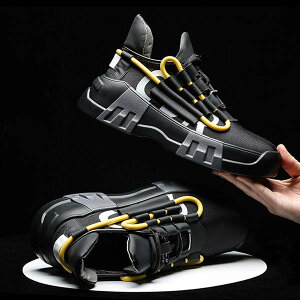 【6cm 身長UP】メンズ スニーカー メッシュ ランニングシューズ スポーツシューズ レースアップ ウォーキング ジム フィットネス 通気性