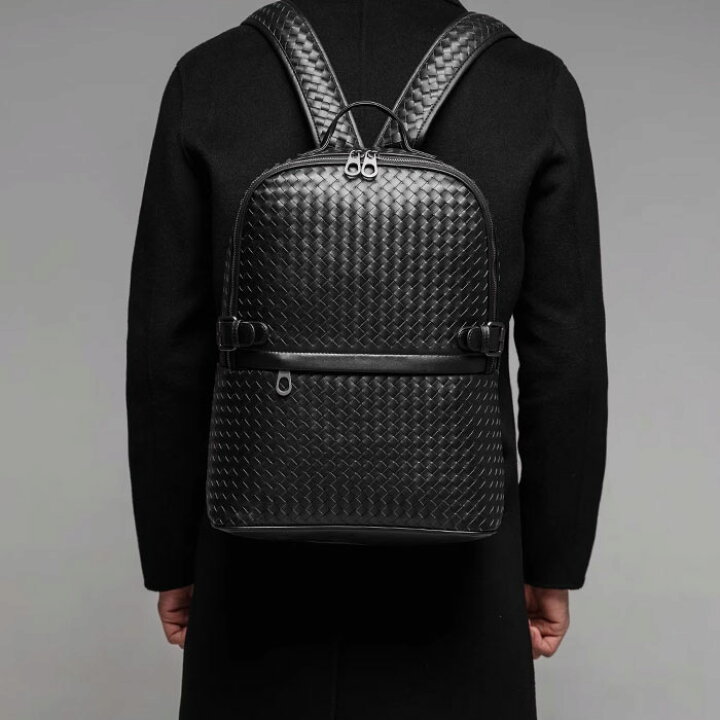 楽天市場】バックパック メンズ 本革 編み込み イントレチャート  