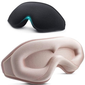 アイマスク 睡眠用 3D立体型 目隠し 安眠 遮光率99.99％ 通気性 圧迫感なし 柔らかい シルク質感 低反発素材 サイズ調整可能