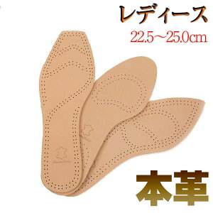 インソール クッション レディース 牛革 本革 中敷き 靴 ハイヒール 蒸れない ムレない 通気 送料無料 メール便