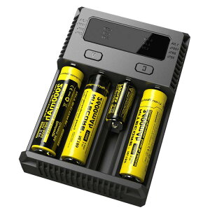 ���`�E���C�I���d�r 18650 16340 �[�d�� 4�{�����[�d �����\ �}���`�[�d�� NITECORE ���K�i Intelligent charger i4 PSE�F��