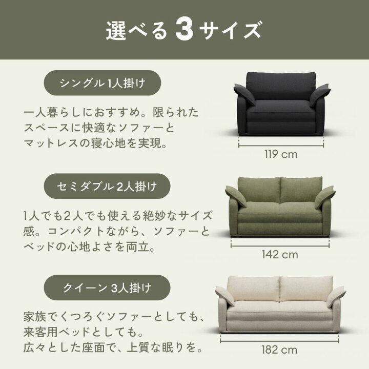 楽天市場】コアラソファーベッド CUSHY チャコールグレー ペッパー 