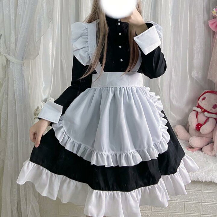 楽天市場】メイドコスチューム 可愛いメイド服 ショート丈 レディース  