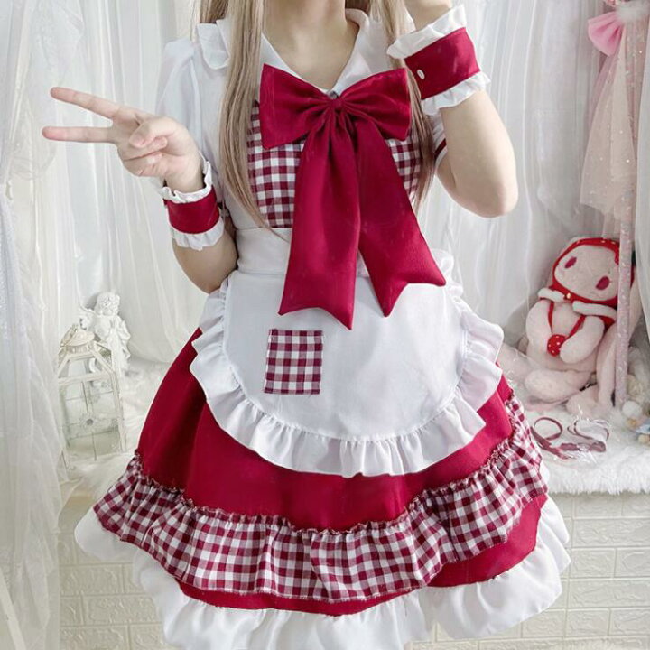 楽天市場】メイド服 メイドコスチューム 定番 ショート丈 半袖  