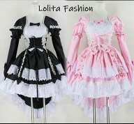 姫様ドレス お姫様風ワンピース ロリータ服 半袖ワンピース ロリータワンピース 甘ロリータ フリル レー…
