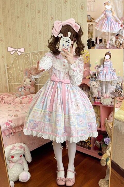 楽天市場】ロリータワンピース 甘ロリータ 甘ロリ お姫様ワンピース 熊 