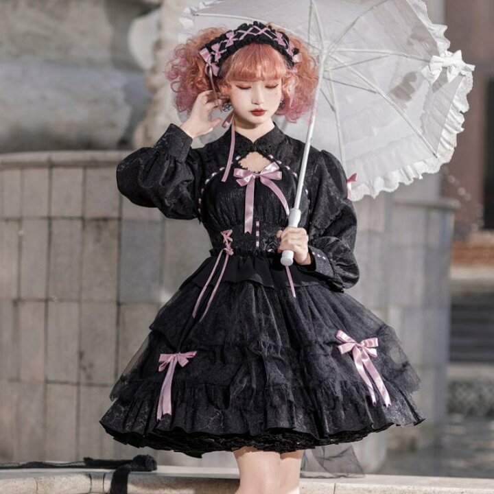 楽天市場】ロリータワンピース 可愛いロリータ服 長袖ワンピース 甘 