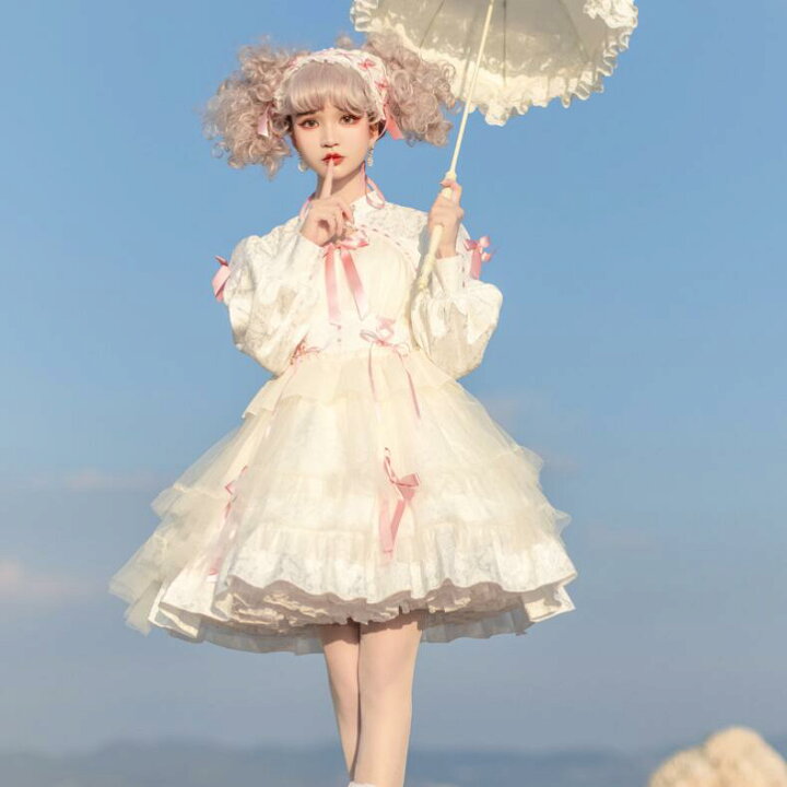 楽天市場】ロリータワンピース 可愛いロリータ服 長袖ワンピース 甘 