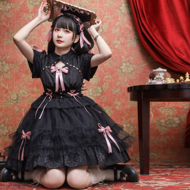 楽天市場】ロリータワンピース 可愛いロリータ服 半袖ワンピース 甘  