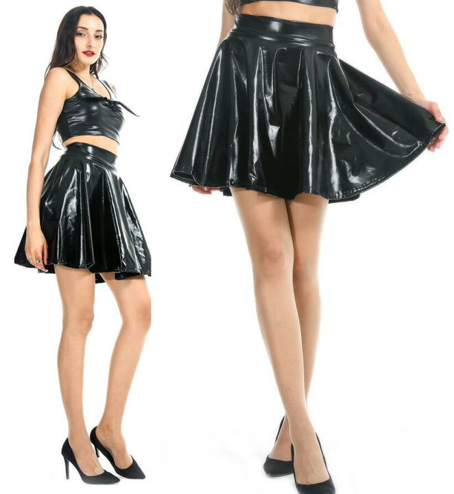 楽天市場】レザースカート レディース ミニスカート エナメルスカート  