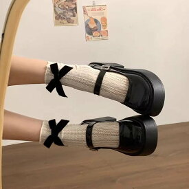 厚底シューズ レディース可愛いパンプス ロリータパンプス 萌え系 靴 スロリ ロリータ靴 エナメル お嬢様風 メイド靴 履きやすい ストラップ イベント お姫様お茶会 文化祭 学園祭 ハロウィン コスチューム パーティー 合革 PU 黒