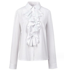 大人用コスチューム 舞台衣装 レディース長袖シャツ 女性フリルトップス レトロシャツ パンク 欧風 ヨーロッパ風 王子様 貴族コスプレ 吸血鬼 ステージ衣装 ハロウィンコスチューム ハロウ