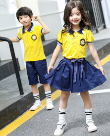 子供セットアップ服 運動服 女の子 男の子 夏子供制服 学生制服 幼稚園制服 可愛い 上下セット 半袖Tシャツ 短パンセット チアー部 子供服 発表会 卒業式 入学式 小学生 合唱団 運動会 イベント 学園祭 Tシャツ+パンツ/スカート 100cm-180cm 2色