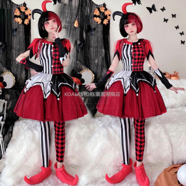楽天市場】サーカスコスチューム 大人ハロウィンコスチューム ピエロ  