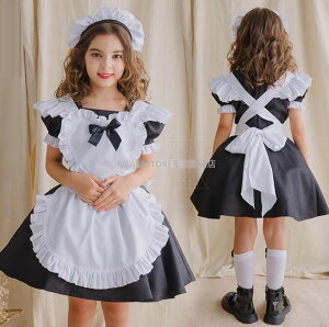 子供メイド服 子どもワンピース キッズ半袖ワンピ 女の子コスチューム メイドコスプレ 定番 可愛いコスチューム コスプレ衣装 ハロウィン衣装 パーティー 学園祭 かわいい 萌え イベント 11