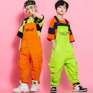ジャズダンス衣装 子供服 サロペット オールインワン ヒップホップ風 HIPHOP ストリートダンス 男の子 女…