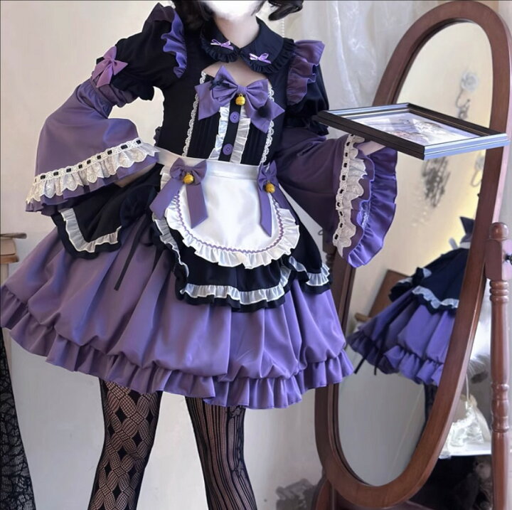 楽天市場】可愛いメイド服 半袖ワンピース ロリータワンピース 甘  