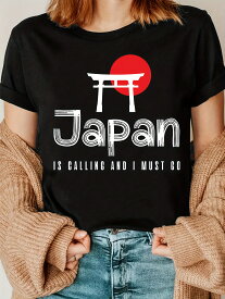 【鳥居＆日の丸】日本旅行記念プリントルーズTシャツ ユニセックス向け メンズ レディース 半袖 コットン素材 ラウンドネック ルーズフィット カジュアル 春夏用 着回し自在 男女兼用デザイン トラベル トップス ギフト プレゼント