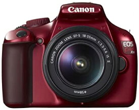 【中古】(非常に良い)Canon デジタル一眼レフカメラ EOS Kiss X50 レンズキット EF-S18-55mm IsII付属 レッド KISSX50RE-1855IS2LK