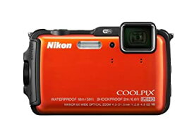 【中古】(非常に良い)Nikon デジタルカメラ AW120 防水 1600万画素 サンシャインオレンジ AW120OR