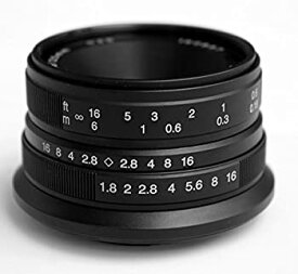 【中古】(非常に良い)Hengyijia（ヘンイージア） 25mm F1.8（黒色）高画質マニュアルフォーカス(MF)マクロレンズ SONY E インタフェースのミラーレスカメラに適用する