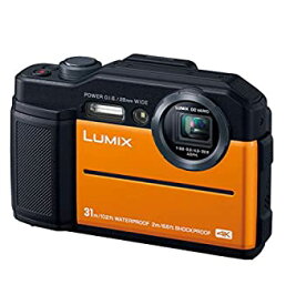 【中古】(非常に良い)パナソニック コンパクトデジタルカメラ ルミックス FT7 防水 4K動画対応 オレンジ DC-FT7-D