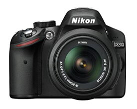 【中古】Nikon デジタル一眼レフカメラ D3200 レンズキット AF-S DX NIKKOR 18-55mm f/3.5-5.6G VR付属 ブラック D3200LKBK
