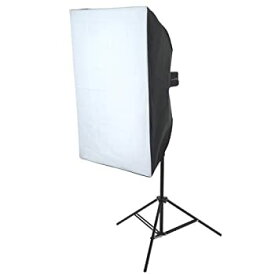 【中古】(非常に良い)写真撮影用照明 ソフトボックス 5灯ソケット+スタンド+傘 90×60